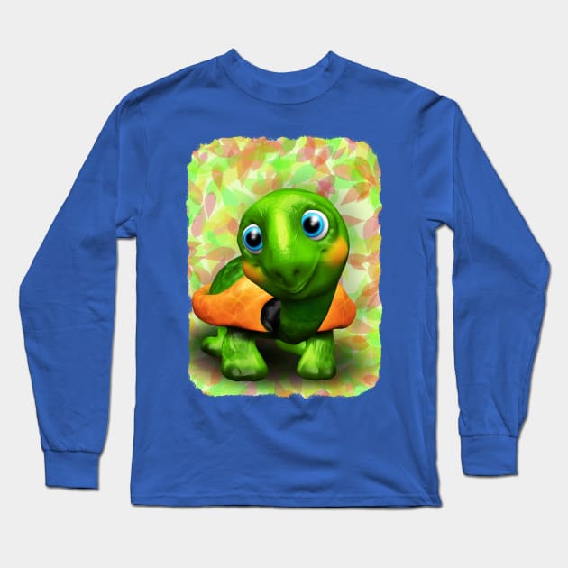 Green Turtle Baby 3D Long Sleeve T-Shirt by BluedarkArt